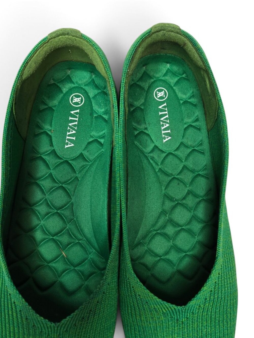 Vivaia Margot 2.0 Square Toe Ballet Slippers Womens Kelly Green Flexible Comfy 8 - Picture 8 of 14